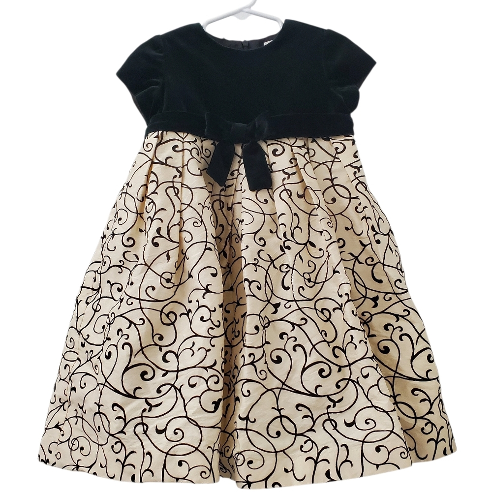 Athena For Neiman Marcus Vintage Black Velvet Bodice Silk Skirt Formal Dress(4T)